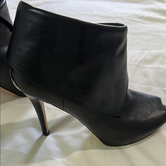 Michael‎ Kors Black Heeled Boots with Peep-Toe Design. - Picture 2 of 7